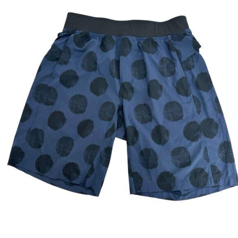 Lululemon 11" Shorts Dark Blue With Dots‎ 3 Pockets Men's Size Large